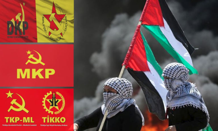 DKP/BÖG, MKP ve TKP-ML dava tutsakları: “Türkiyeli devrimciler olarak Filistin kurtuluş mücadelesini, halkını ve direnişlerini selamlıyoruz.”
